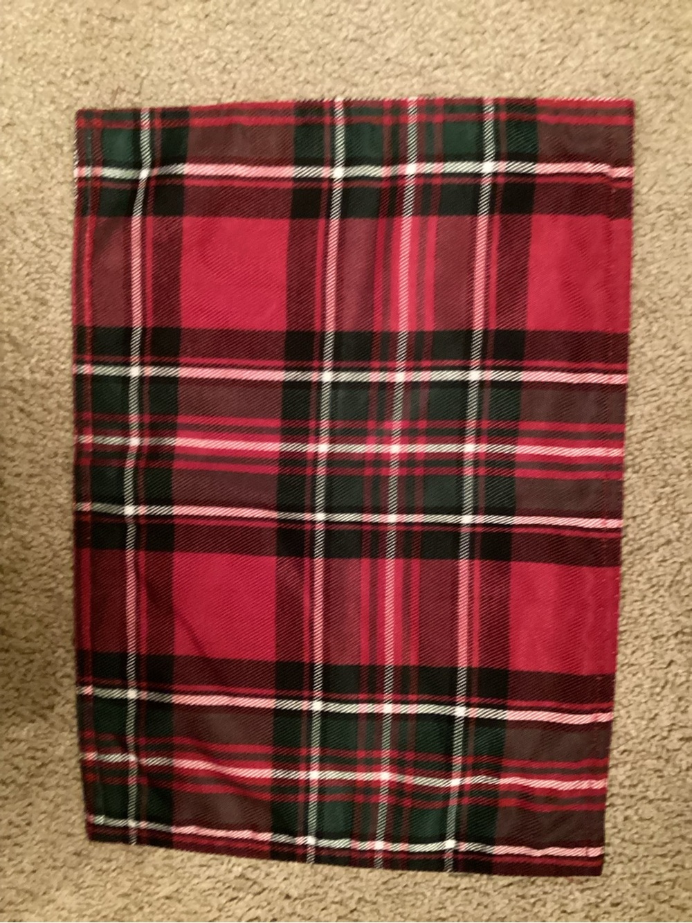 Red Plaid Placemat set of 7